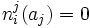 n_{i}^{j}( a_{j})=0