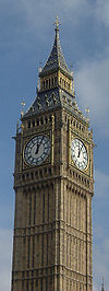 Big Ben, en el Palacio de Westminster