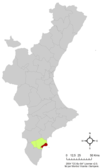Localización de Santa Pola respecto a la Comunidad Valenciana