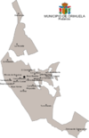 Localización de Pedanías de Orihuela respecto al municipio de Orihuela