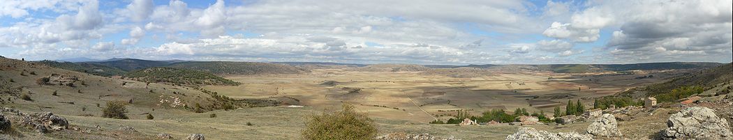 Vista desde Carabias (en el extremo inferior derecho) hacia el norte.