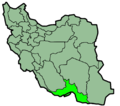 Mapa que muestra la provincia iraní de Hormozgan
