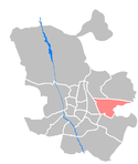 Distrito de San Blas en el plano de Madrid