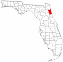 Mapa de Florida con el Condado de San Juan resaltado