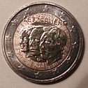 2 Euro Commemorative coin Luxembourg 2011.JPG