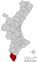 Vega del Baja Segura en la Comunidad Valenciana.