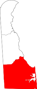 Ubicación del condado en DelawareSituación de Delaware en EE. UU.