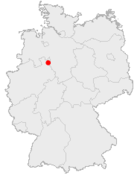 Deutschlandkarte, Position von Minden