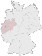 Lage der kreisfreien Stadt Essen in Deutschland