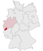 Lage des Kreises Euskirchen in Deutschland