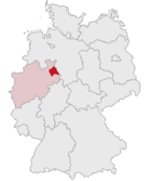 Lage des Kreises Lippe in Deutschland