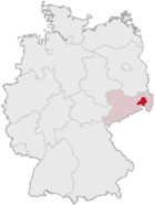 Lage des Landkreises Bautzen in Deutschland