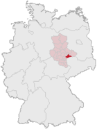 Lage des Landkreises Bitterfeld in Deutschland