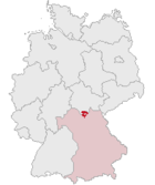 Lage des Landkreises Coburg in Deutschland