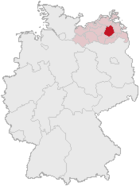 Lage des Landkreises Demmin in Deutschland