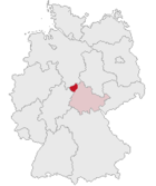 Lage des Landkreises Eichsfeld in Deutschland