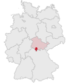 Lage des Landkreises Hildburghausen in Deutschland