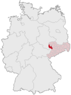 Lage des Landkreises Leipziger Land in Deutschland