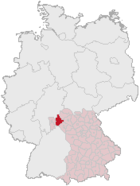 Lage des Landkreises Main-Spessart in Deutschland