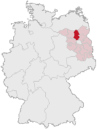 Lage des Landkreises Oberhavel in Deutschland