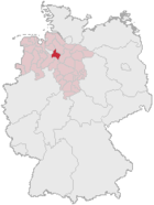 Lage des Landkreises Verden in Deutschland