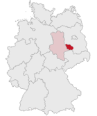 Lage des Landkreises Wittenberg in Deutschland