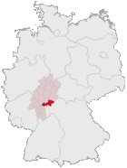 Lage des Main-Kinzig-Kreises in Deutschland