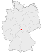 Mapa de alemania, situación de Schmalkalden