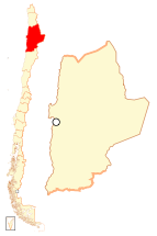 Ubicación de Región de Antofagasta