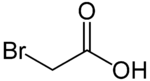 Bromo acetic acid Structural formulae.png
