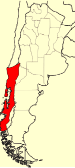Ubicación de la especie en Chile y Argentina, según datos de la IUCN
