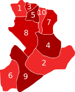 Municipios de la Región Sureste.