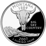 Montana quarter, reverse side, 2007.png