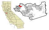 Contra Costa County California Incorporated and Unincorporated areas Hercules Highlighted.svg