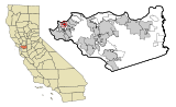 Ubicación en el condado de Contra Costa y en el estado de CaliforniaUbicación de California en EE. UU.