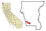 Ubicación en el condado de Del Norte y en el estado de California Ubicación de California en EE. UU.