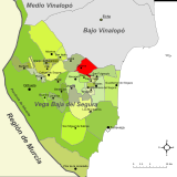 Localización de Dolores respecto a la Vega Baja