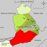 Localización de Enguera respecto a la comarca de la Canal de Navarrés