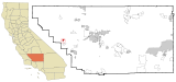 Ubicación en el condado de Kern y en el estado de California Ubicación de California en EE. UU.