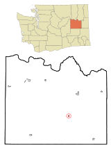 Ubicación en el condado de Lincoln en el estado de Washington Ubicación de Washington en EE. UU.