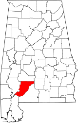 Ubicación del condado en AlabamaUbicación de Alabama en EE.UU.