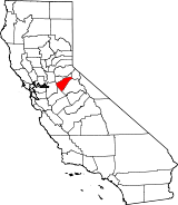 Map of California highlighting Calaveras County.svg