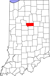 Ubicación del condado en IndianaUbicación de Indiana en EE. UU.