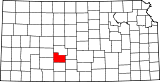 Ubicación del condado en Kansas.Ubicación de Kansas en EE. UU.