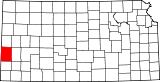 Ubicación del condado en Kansas.Ubicación de Kansas en EE. UU.