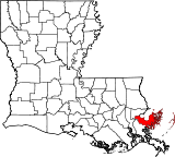 Ubicación de la parroquia en LuisianaUbicación de Luisiana en EE.UU.