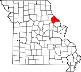 Ubicación del condado en MisuriUbicación de Misuri en EE. UU.