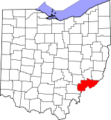 Ubicación del condado en OhioUbicación de Ohio en EE.UU.