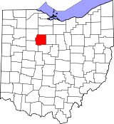 Ubicación del condado en OhioUbicación de Ohio en EE.UU.