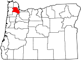 Ubicación del condado en OregónUbicación de Oregón en EE. UU.